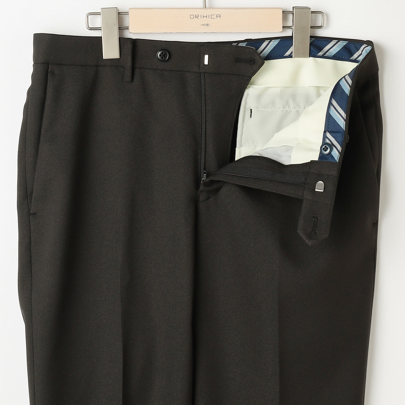 Washable Plain Pants - Khaki_14