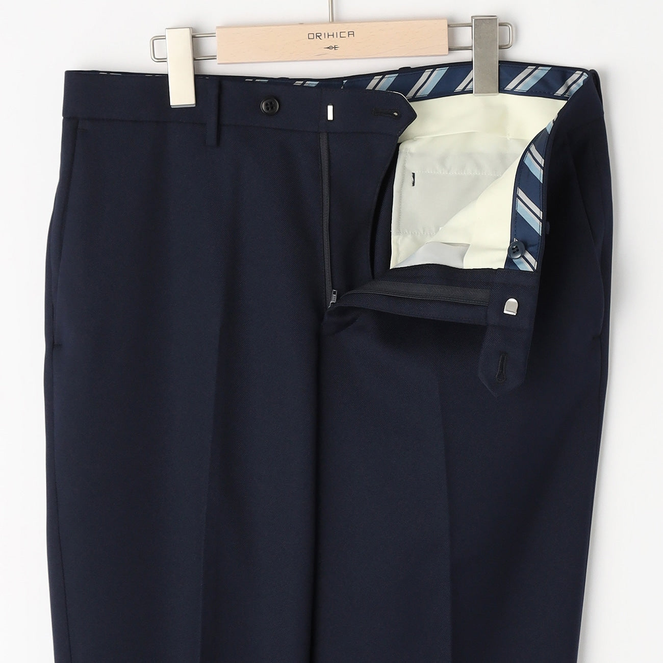 Washable Plain Pants - Navy_14