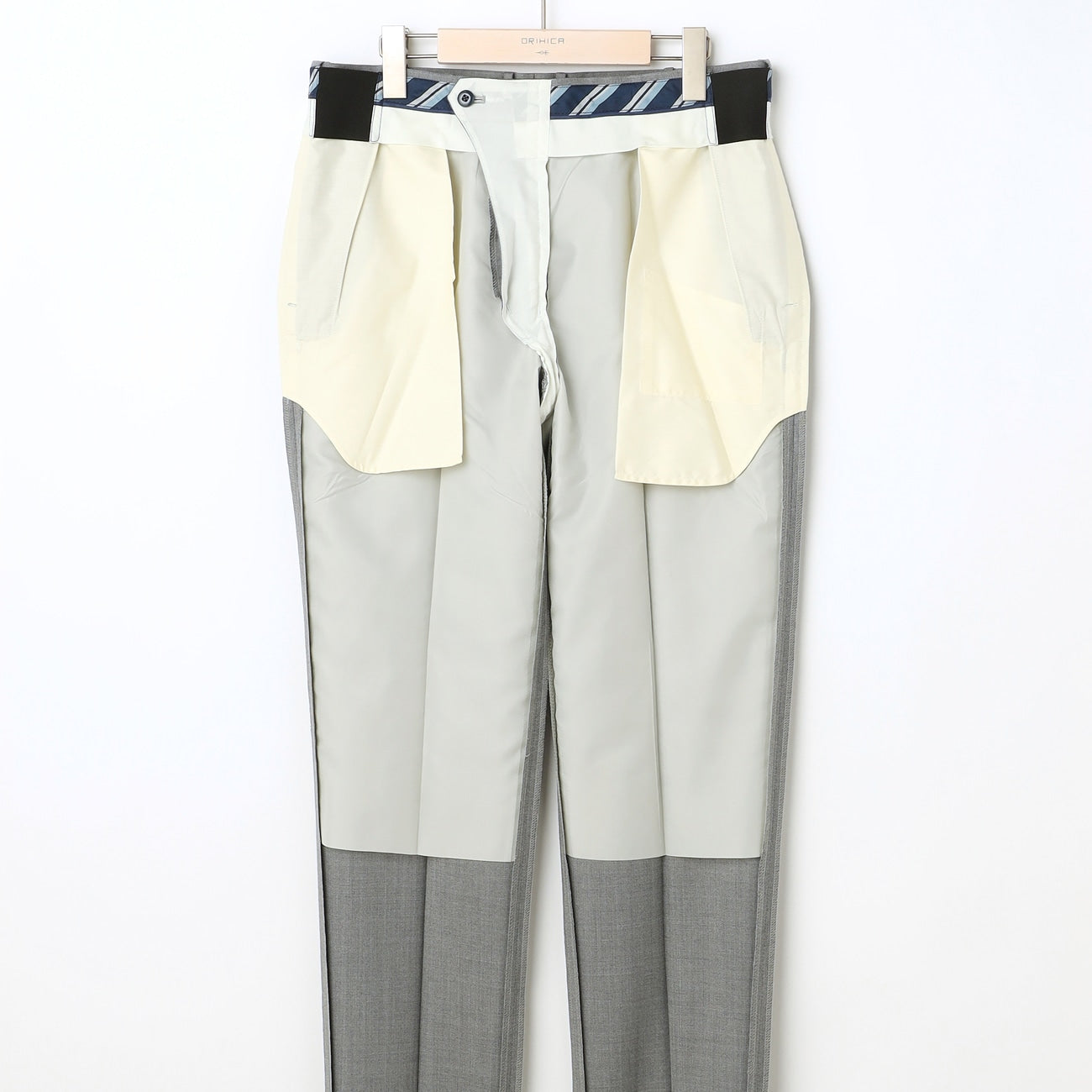 輕彈免燙舒適長褲 淺灰