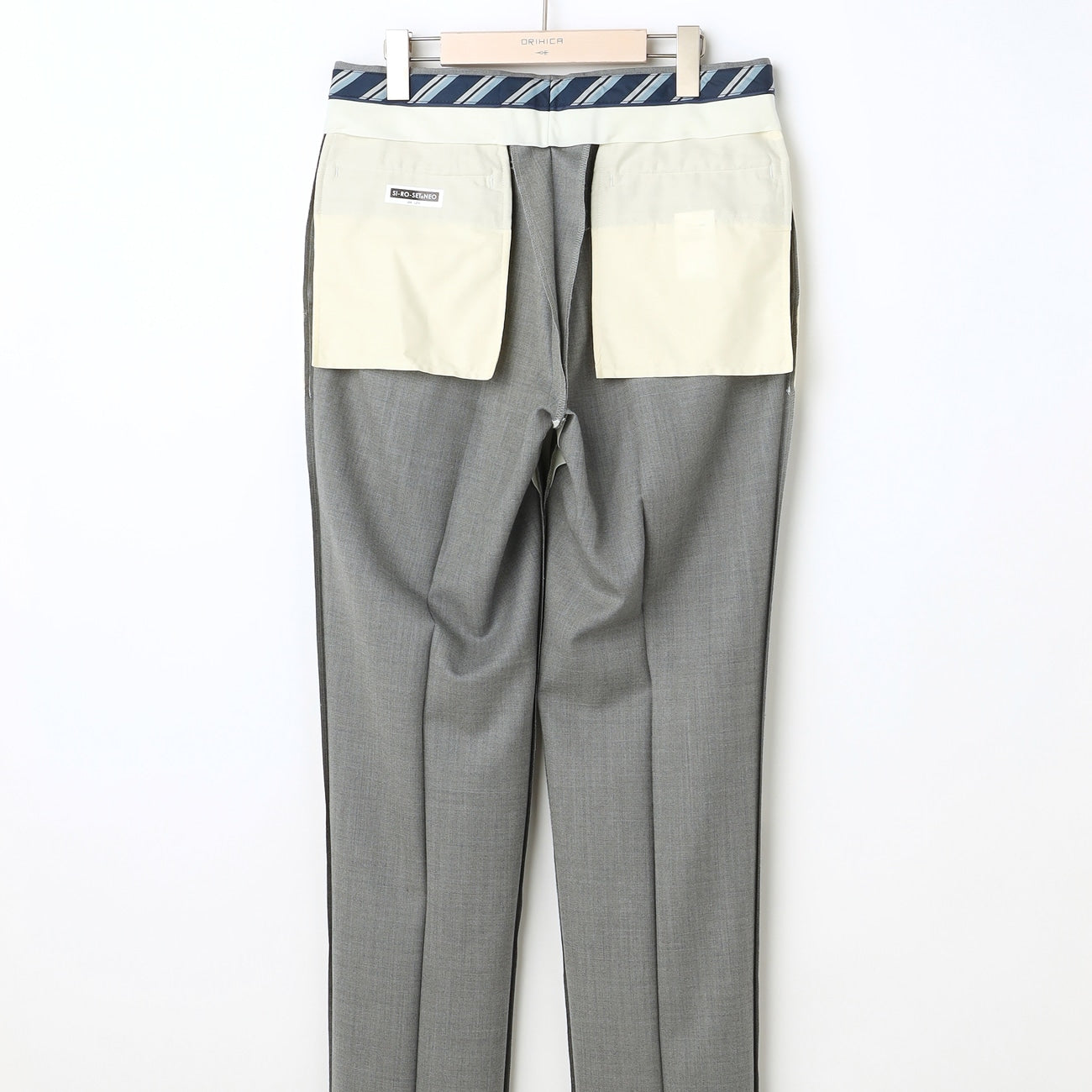 輕彈免燙舒適長褲 淺灰