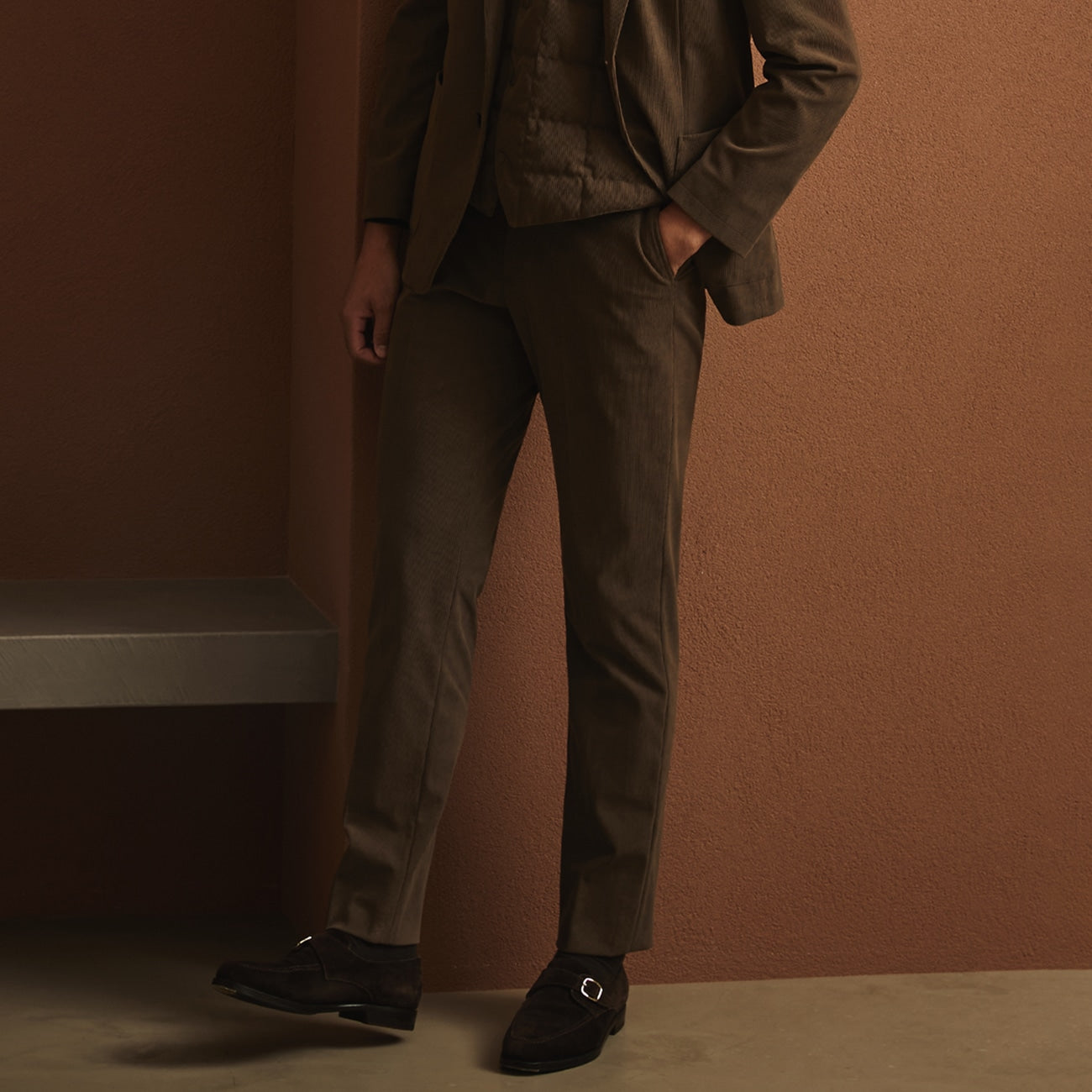 THE THIRD SUITS Corduroy Pants - Beige_15