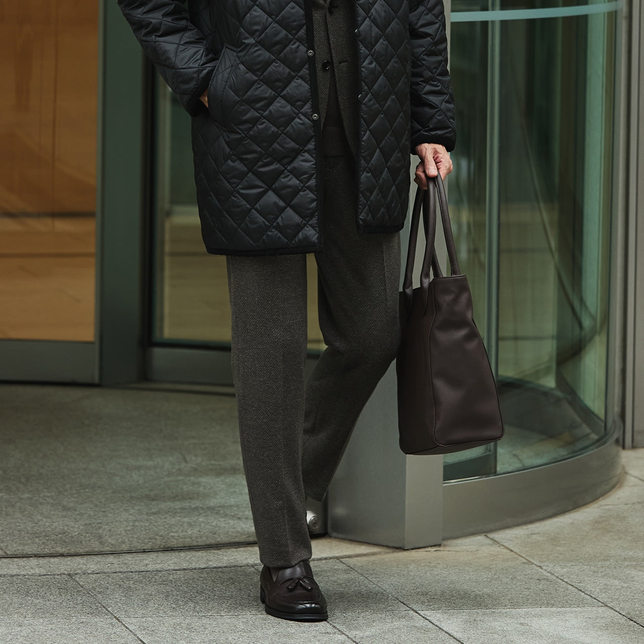 Japanese Fabric THE THIRD SUITS Twill Pants - Beige_14