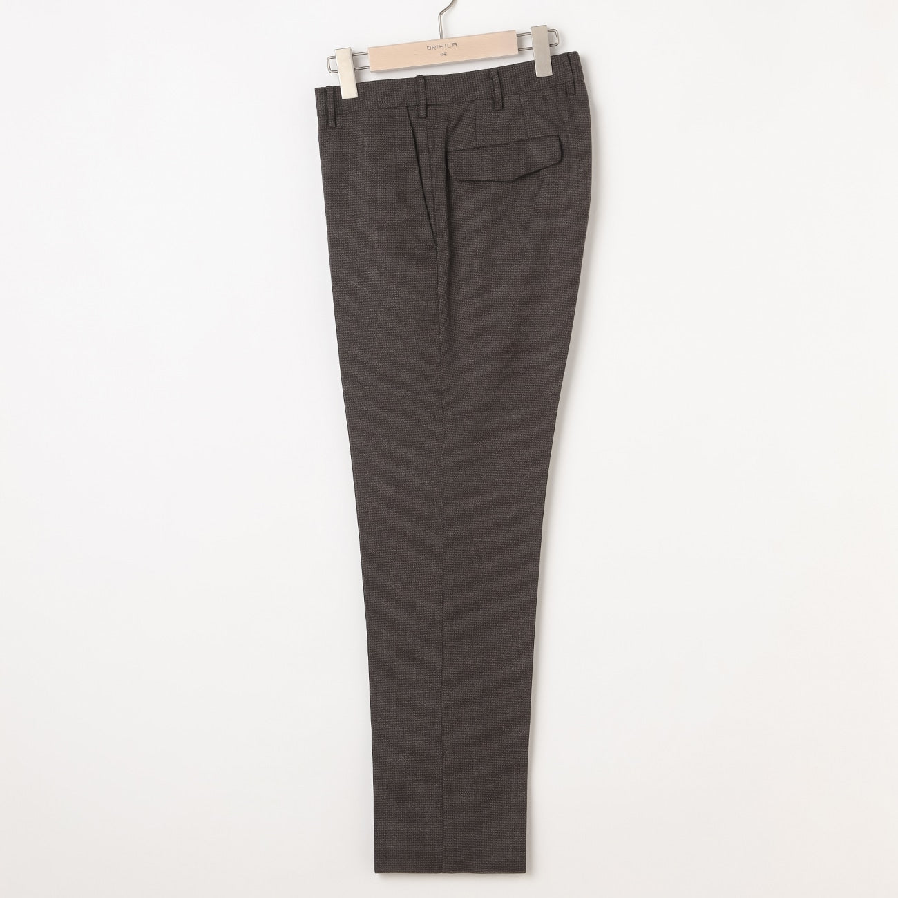 獵犬紋磨毛搭配褲子 - Brown_22