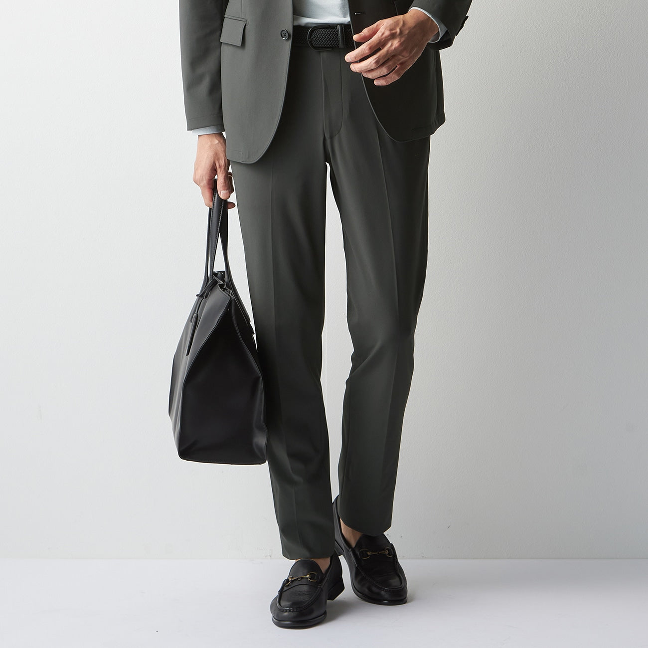 THE THIRD SUITS BIZSPO Plain Pants - Medium Gray_16