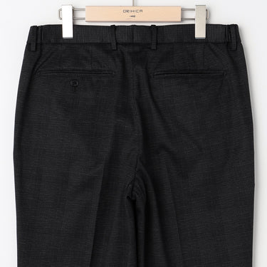 THE THIRD SUITS Glen Plaid Pants - Charcoal Gray_17