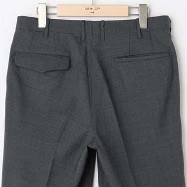 Wool Blend Plain Pants - Medium Gray_31