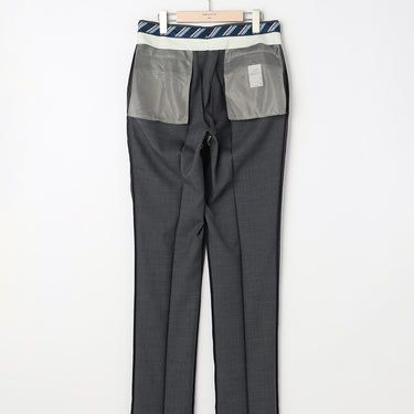 Wool Blend Plain Pants - Medium Gray_33