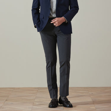 Non-iron Wool Blend Plain Pants - Medium Gray_14