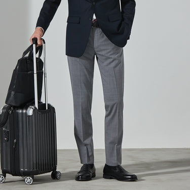 Non-iron Wool Blend Plain Pants - Light Gray_15