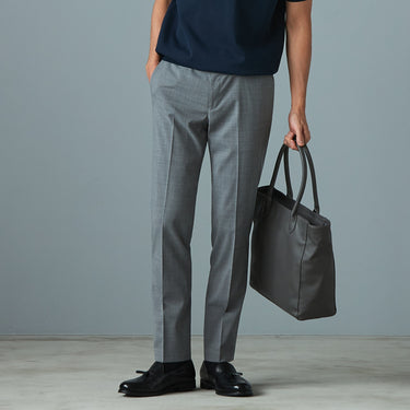 Non-iron Wool Blend Plain Pants - Light Gray_17