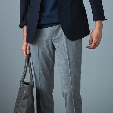Non-iron Wool Blend Plain Pants - Light Gray_18