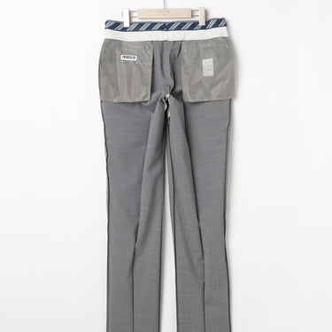 Non-iron Wool Blend Plain Pants - Light Gray_23