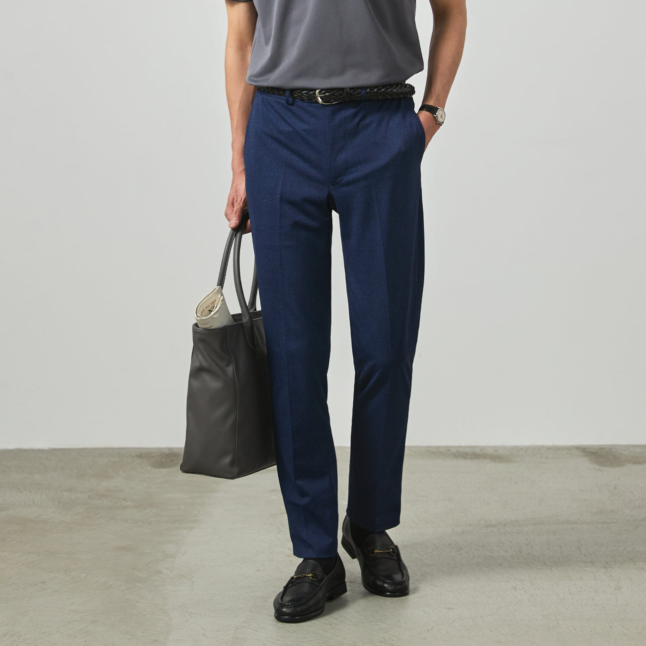 THE THIRD SUITS Super Cool High-breathability Pants - Blue_12