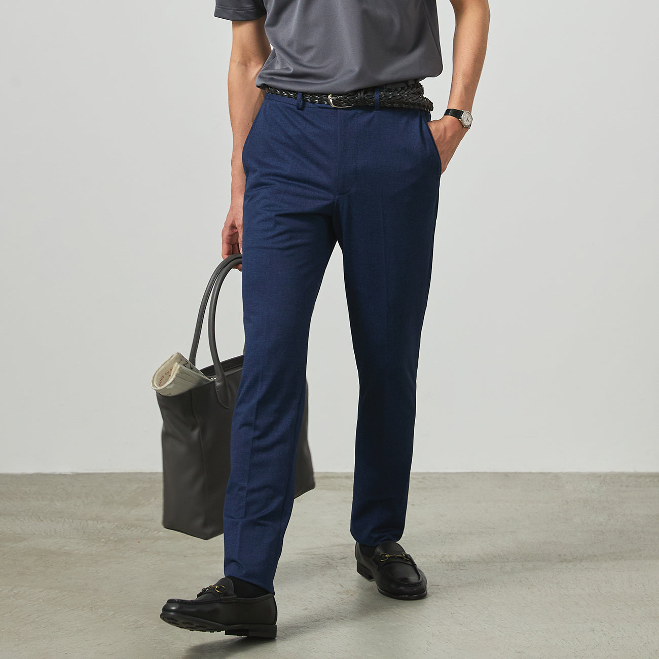 THE THIRD SUITS Super Cool High-breathability Pants - Blue_13