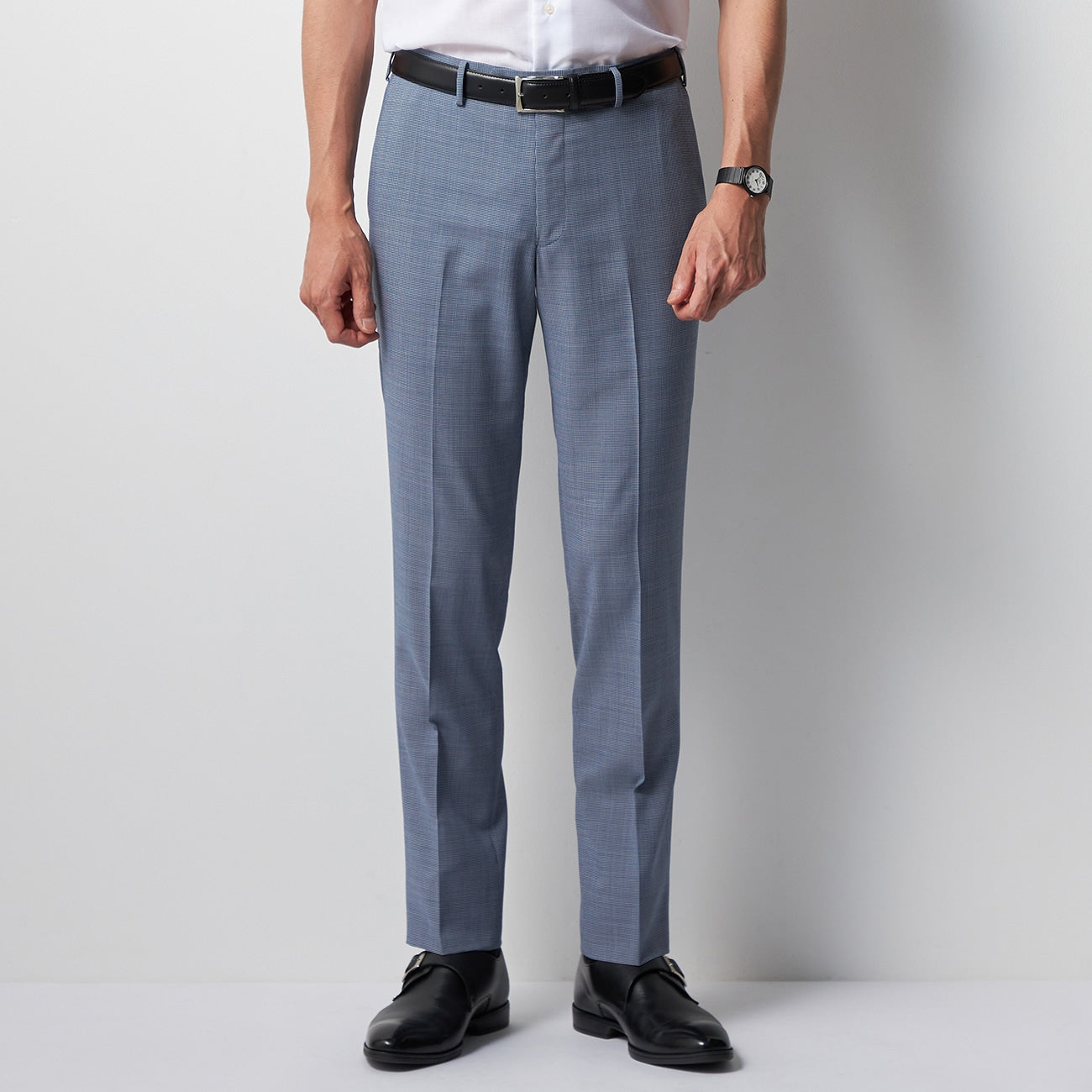 High Breathability Houndstooth Pants - Blue_15