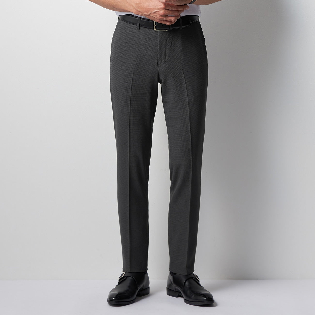 High Breathability Houndstooth Pants - Charcoal Gray_15