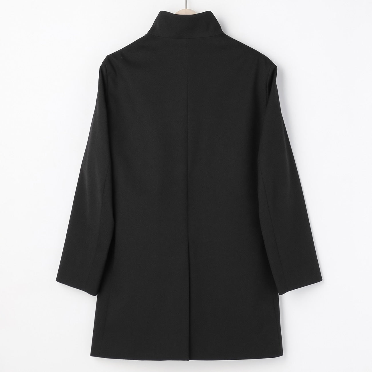 Water-Repellent Stand-Up Collar Coat -  Black_13