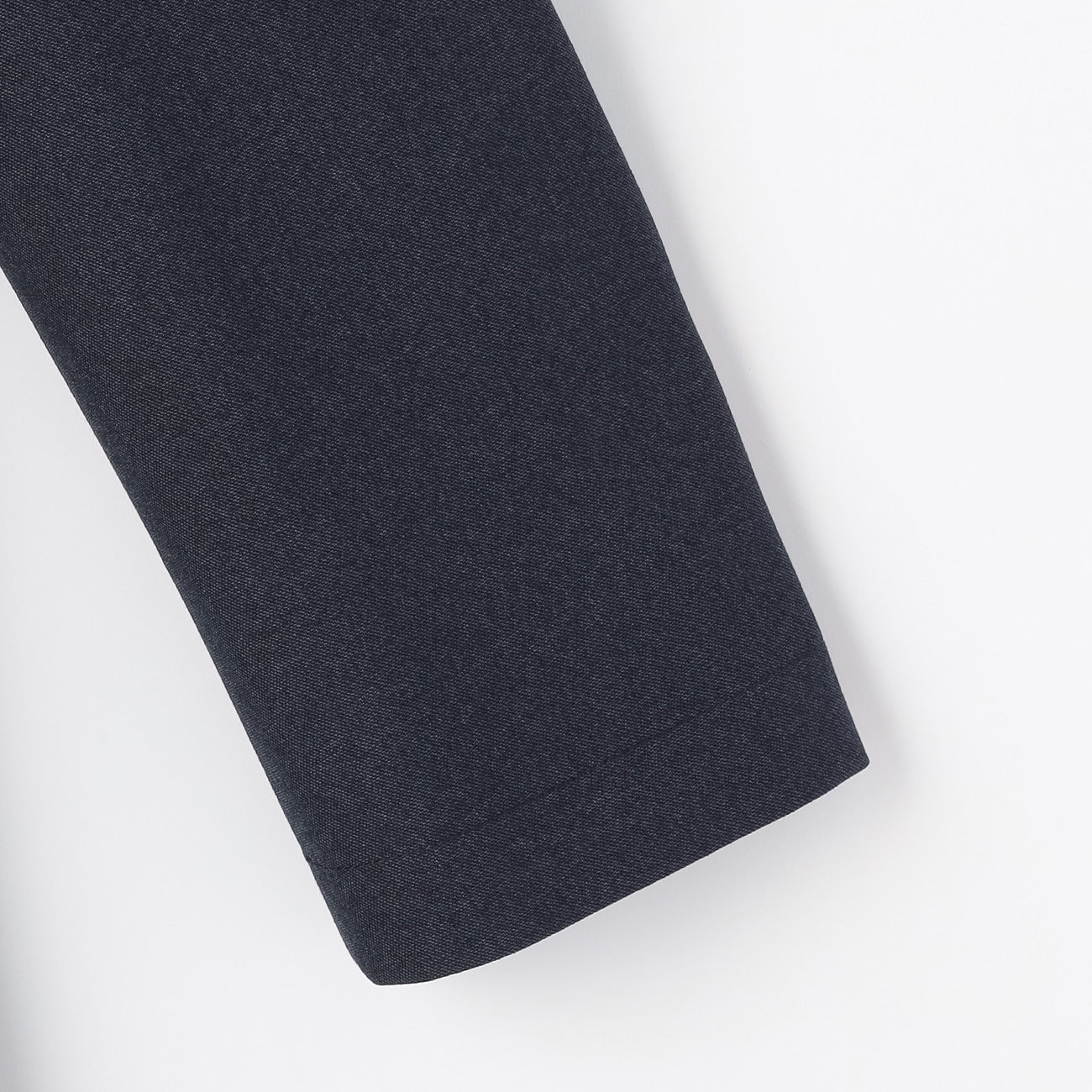 潑水牛仔布翻立領 大衣 -深藍