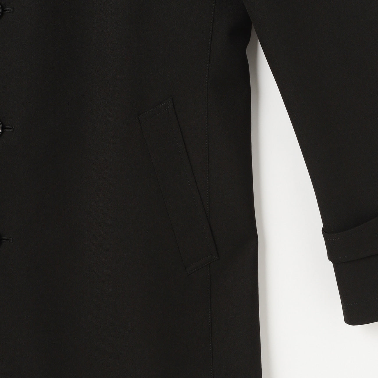 防水翻立領 大衣 - 黑色_19