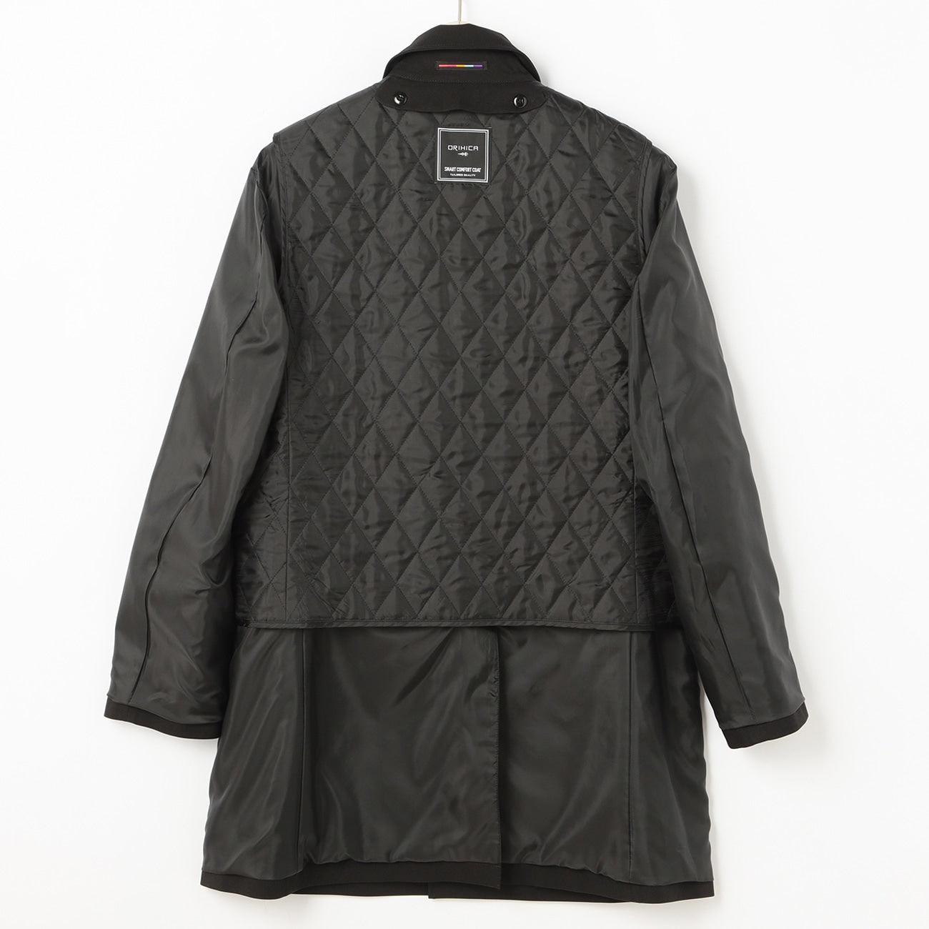 防水翻立領 大衣 - 黑色_21