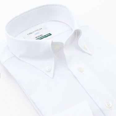 Super Non-iron Cotton Button-down Shirt - White_12