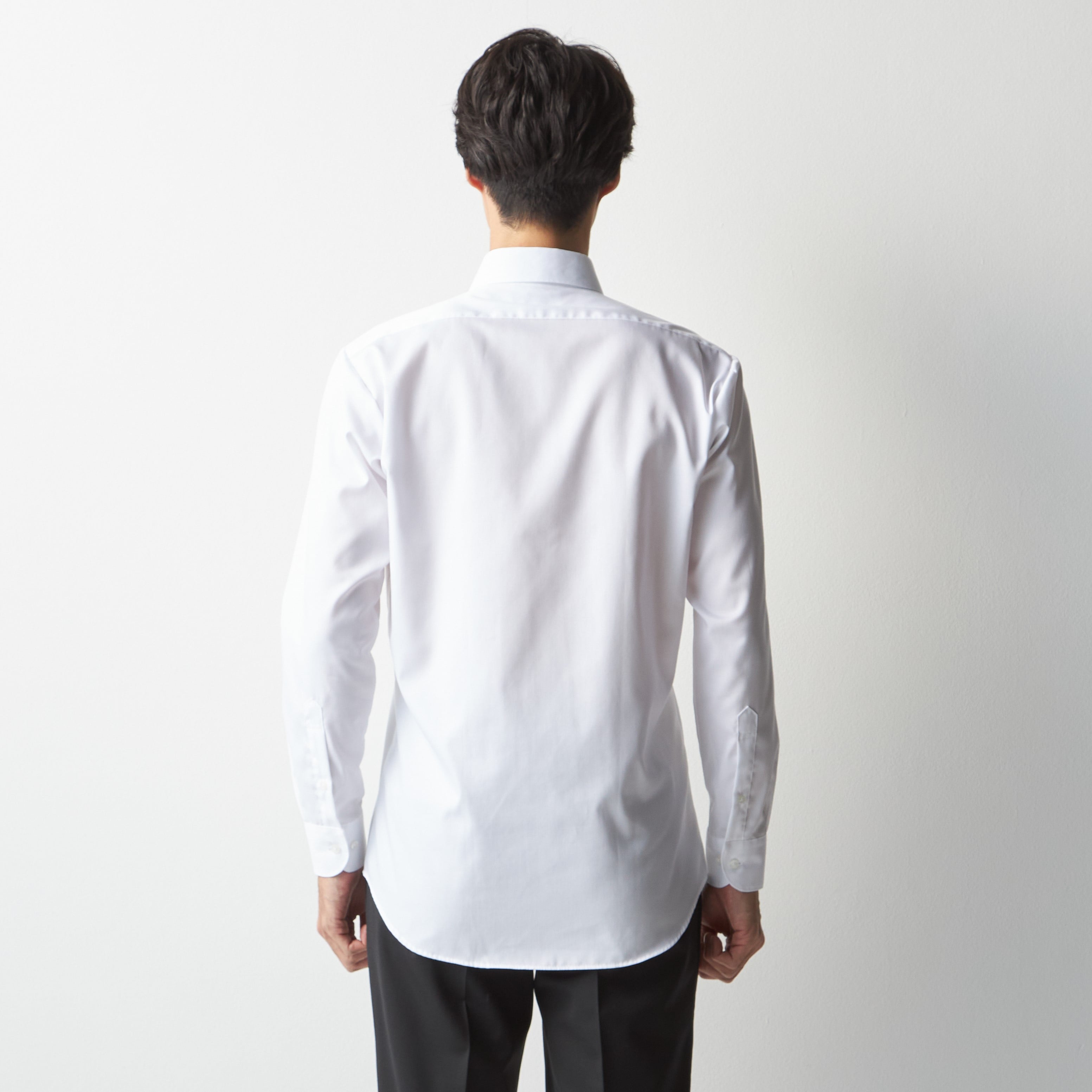 Super Non-iron Cotton Point Collar Shirt - White_19