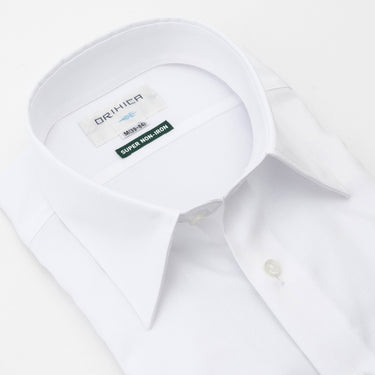 Super Non-iron Cotton Point Collar Shirt - White_21