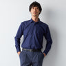 Super Non-iron Cotton Spread Collar Shirt - Navy_06