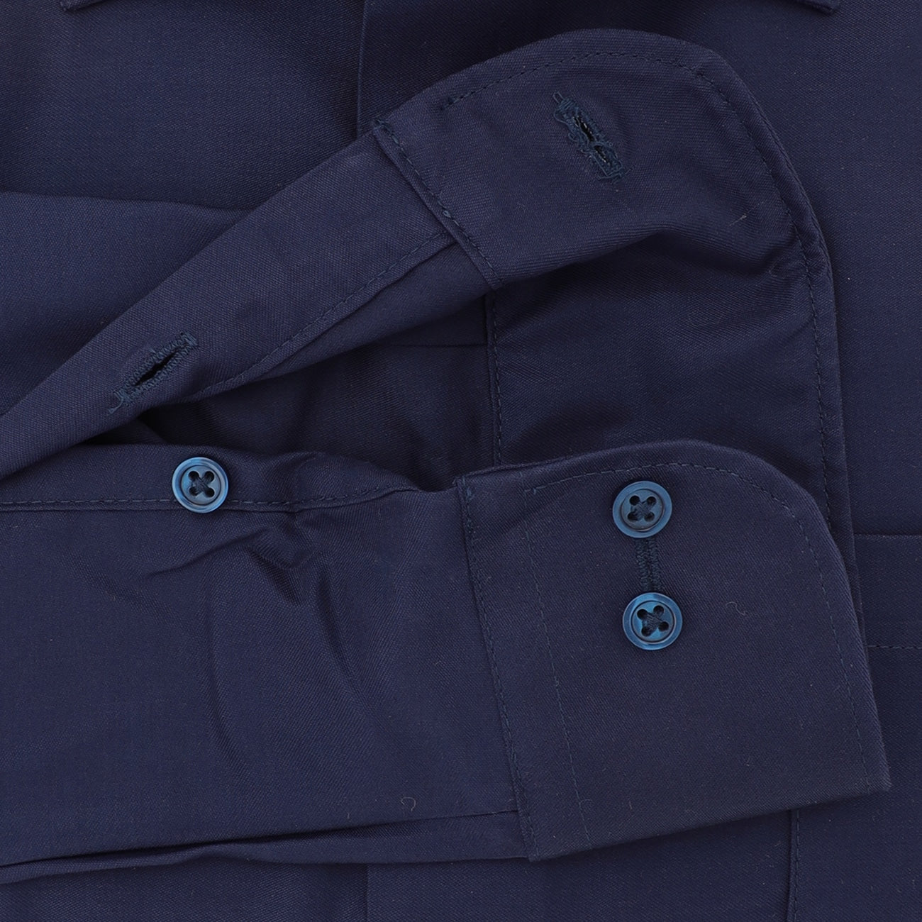 Super Non-iron Cotton Spread Collar Shirt - Navy_09