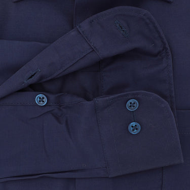 Super Non-iron Cotton Spread Collar Shirt - Navy_09