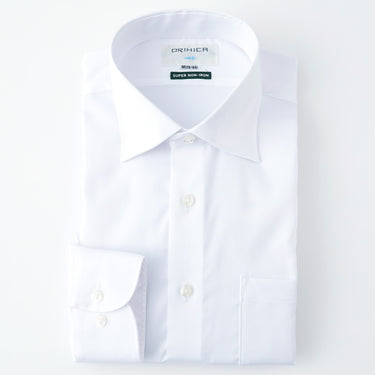 Super Non-iron Cotton Spread Collar Shirt - White_23