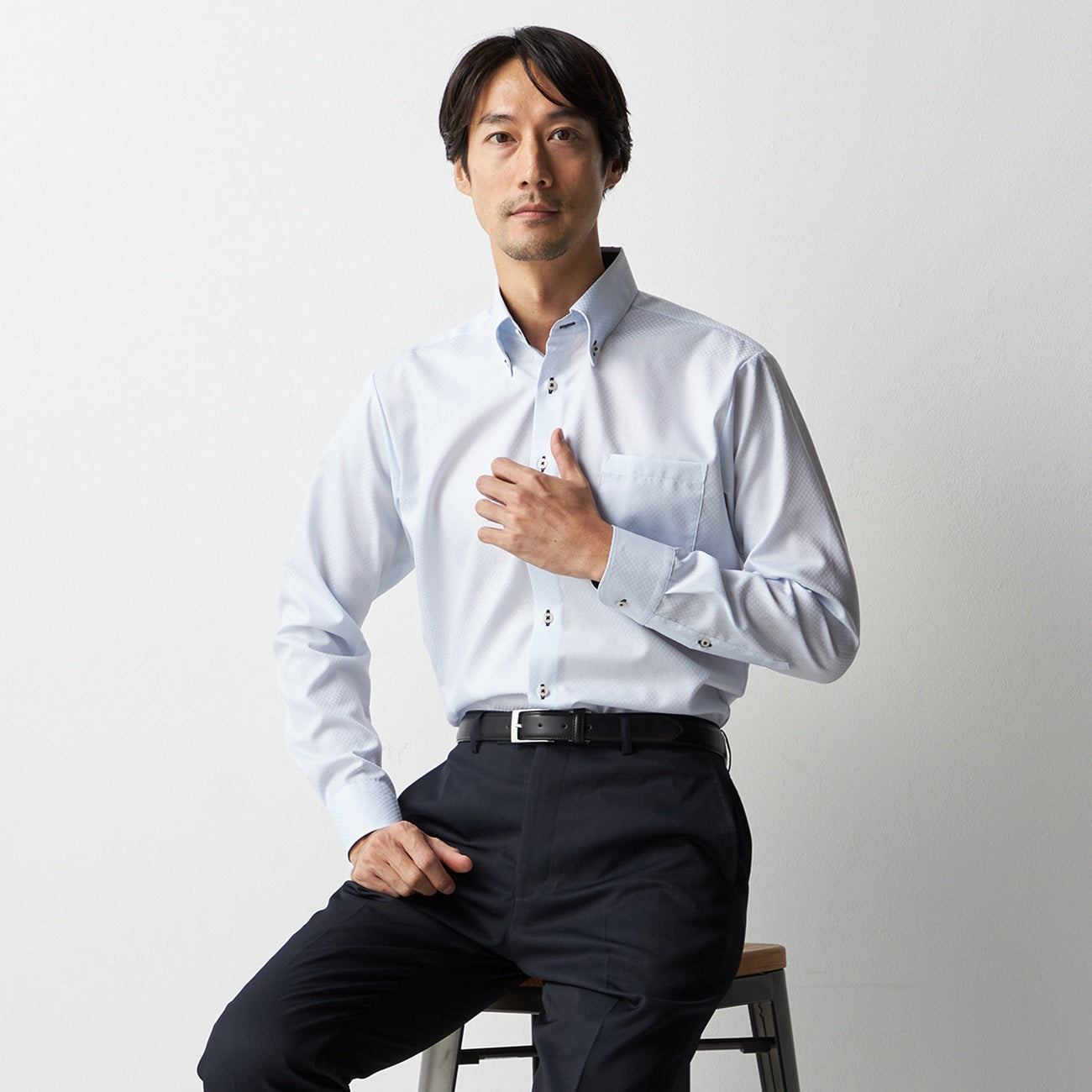 Super Non-Iron Button-Down Shirt - Blue_08