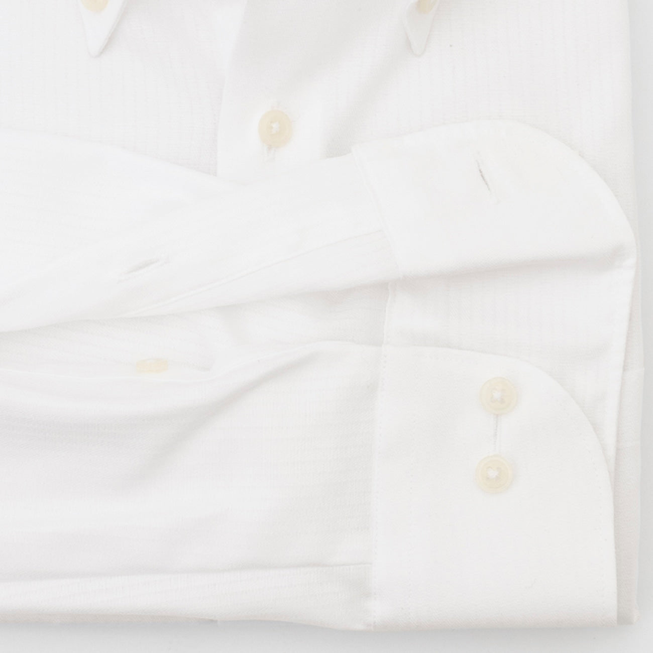 Super Non-Iron Cotton Button-Down Shadow Stripe Shirt - White_09