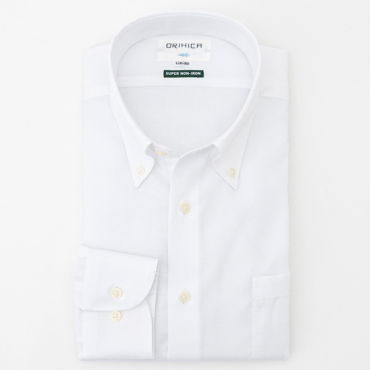 Super Non-Iron Cotton Button-Down Shirt - White_07