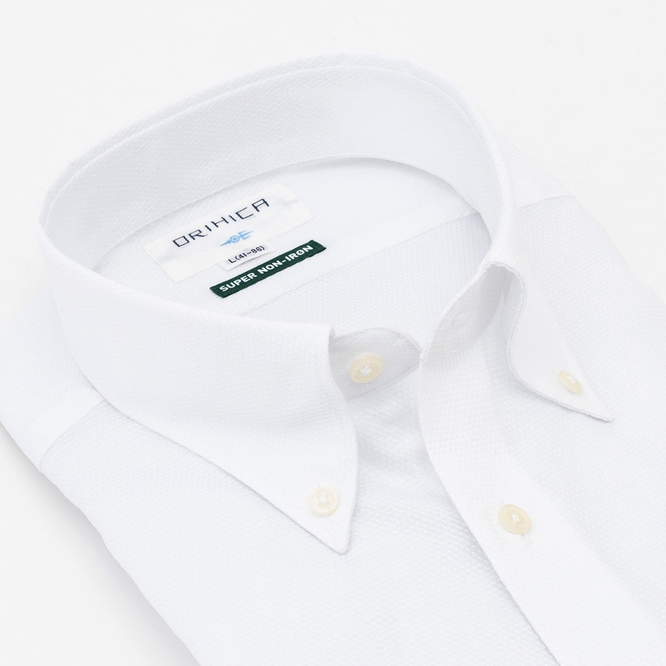 Super Non-Iron Cotton Button-Down Shirt - White_08