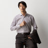 Super Non-Iron Cutaway Stripe Shirt - Brown_06
