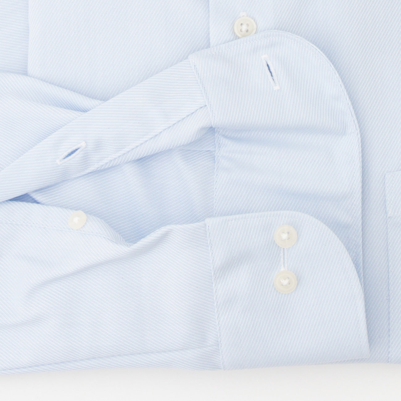 Super Non-Iron Spread Collar Twill Shirt - Blue_10
