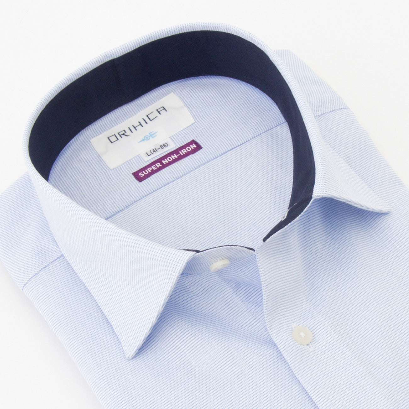 Super Non-Iron Spread Collar Shirt - Blue_10