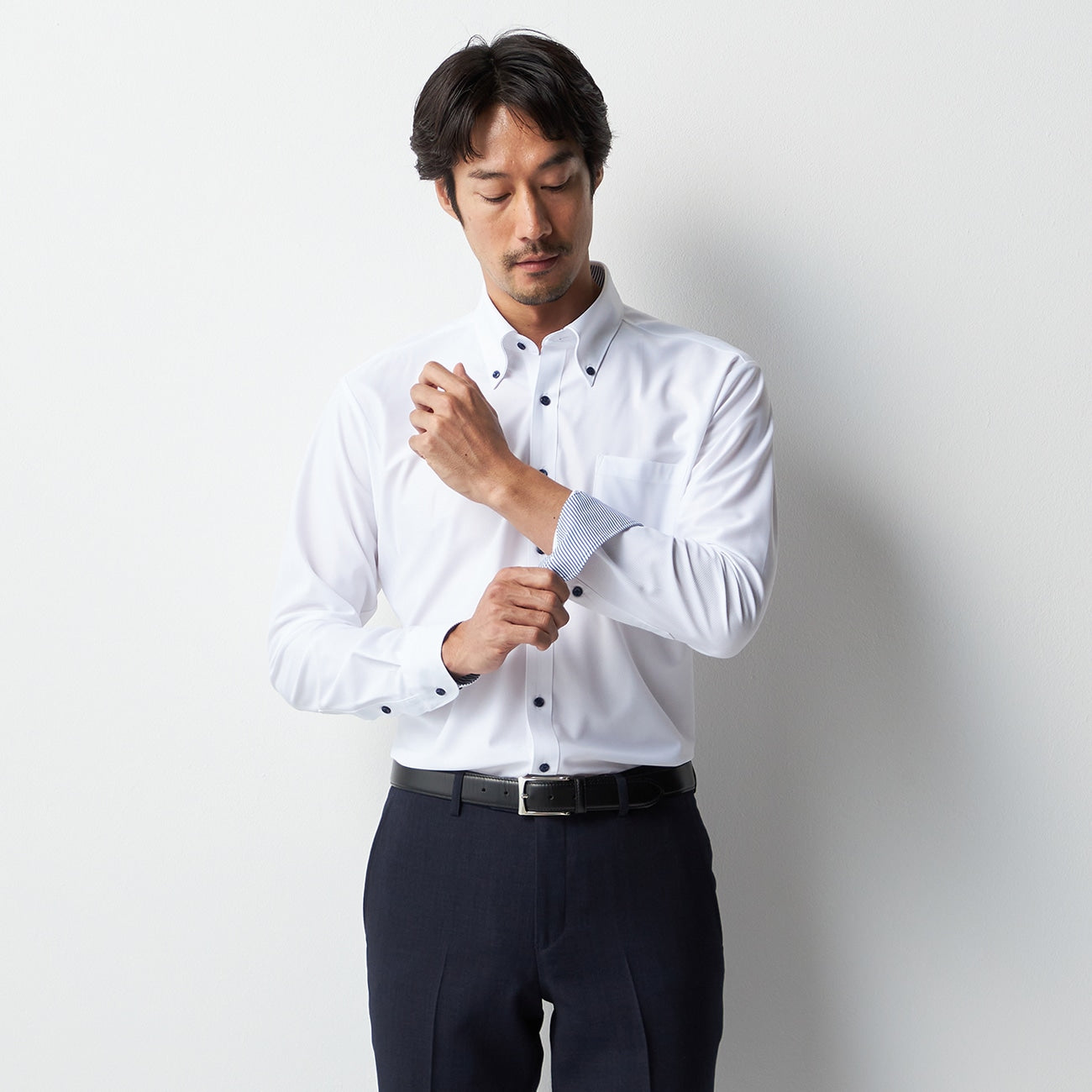 Super Non-Iron Stretch Button-Down Shirt - White_09