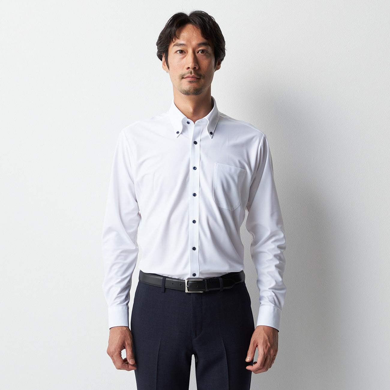 Super Non-Iron Stretch Button-Down Shirt - White_10
