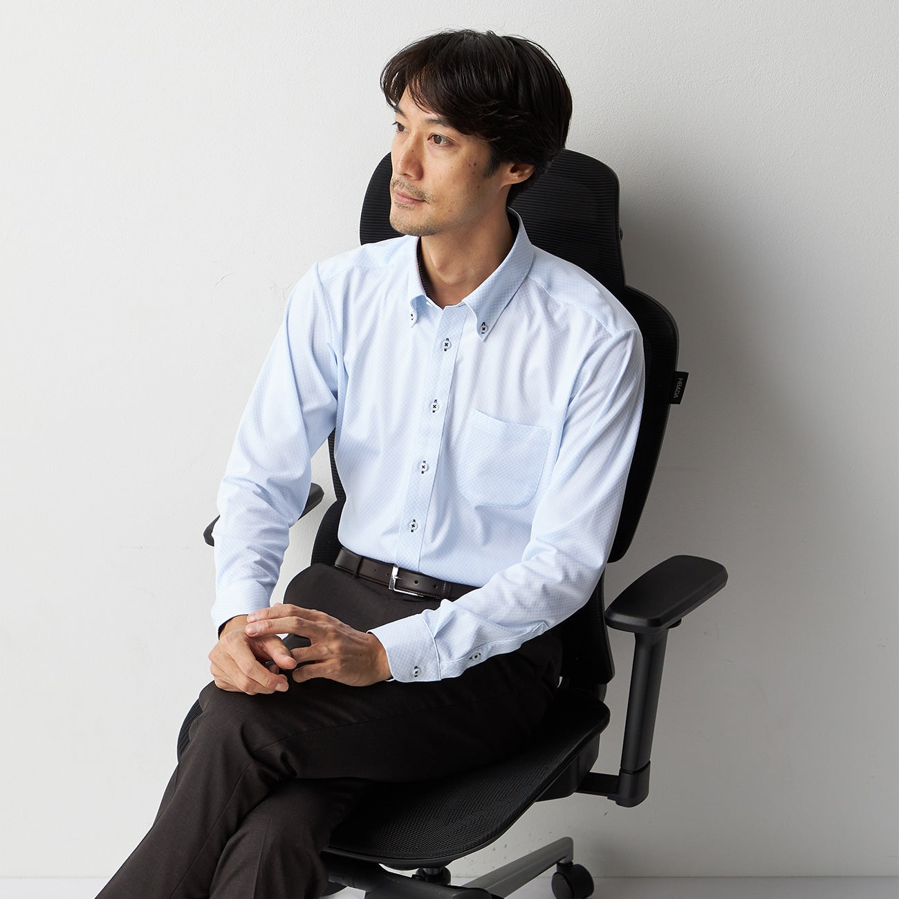 Super Non-Iron Stretch Button-Down Check Shirt - Blue_08