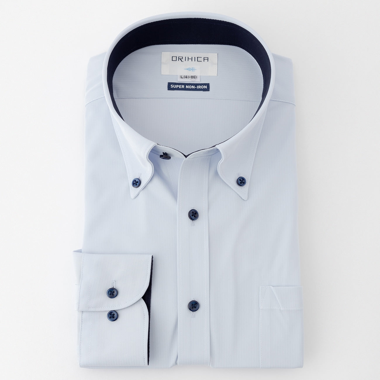 Super Non-Iron Stretch Button-Down Shirt - Blue_09