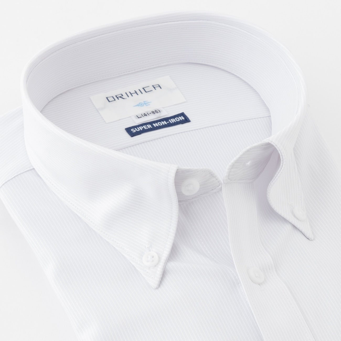 Super Non-Iron Stretch Button-Down Stripe Shirt - Gray_08