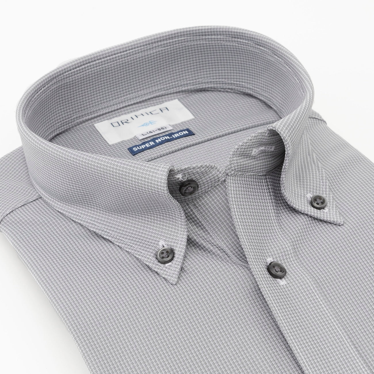Super Non-Iron Stretch Button-Down Shirt - Gray_09