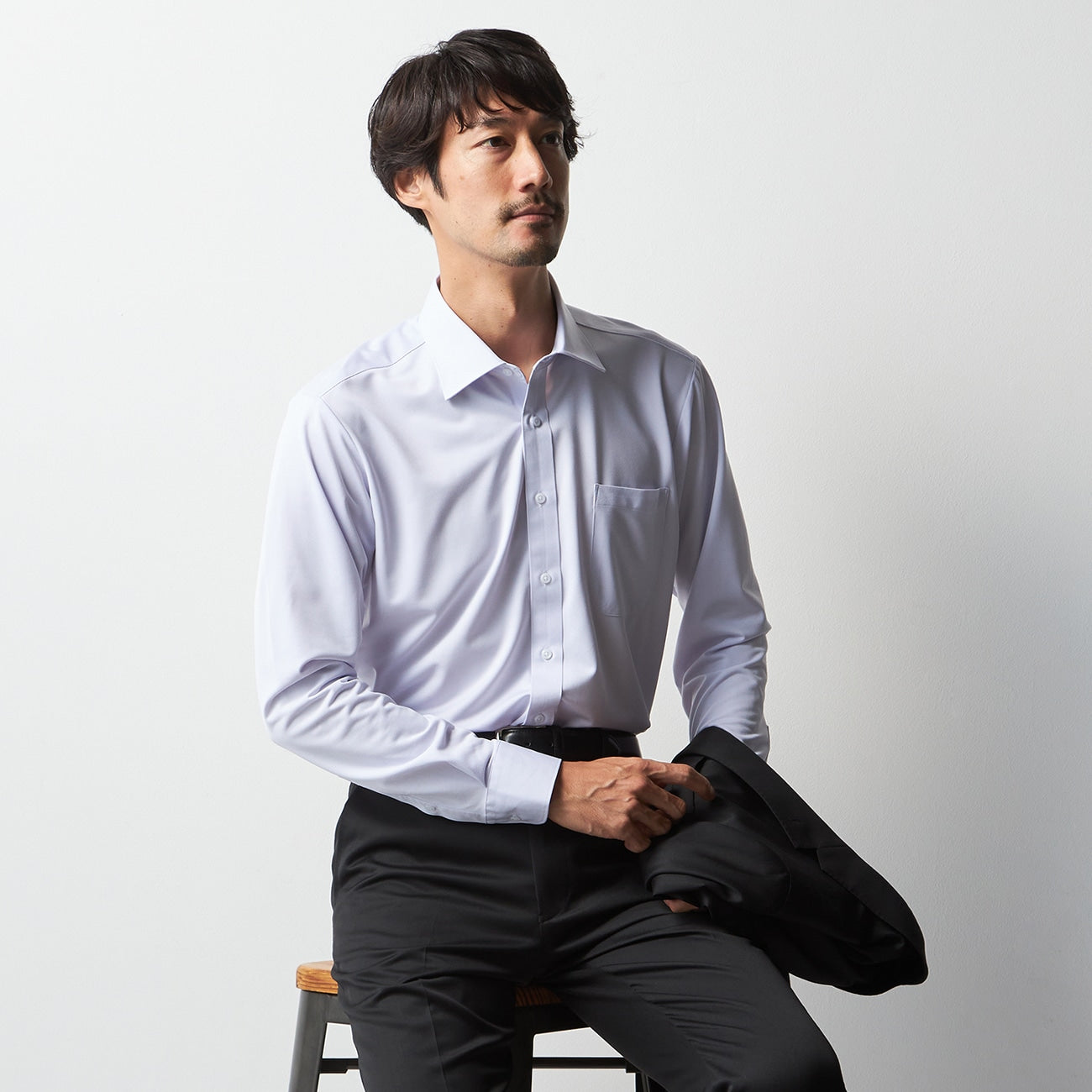 Super Non-Iron Stretch Spread Collar Shirt - Pink_08