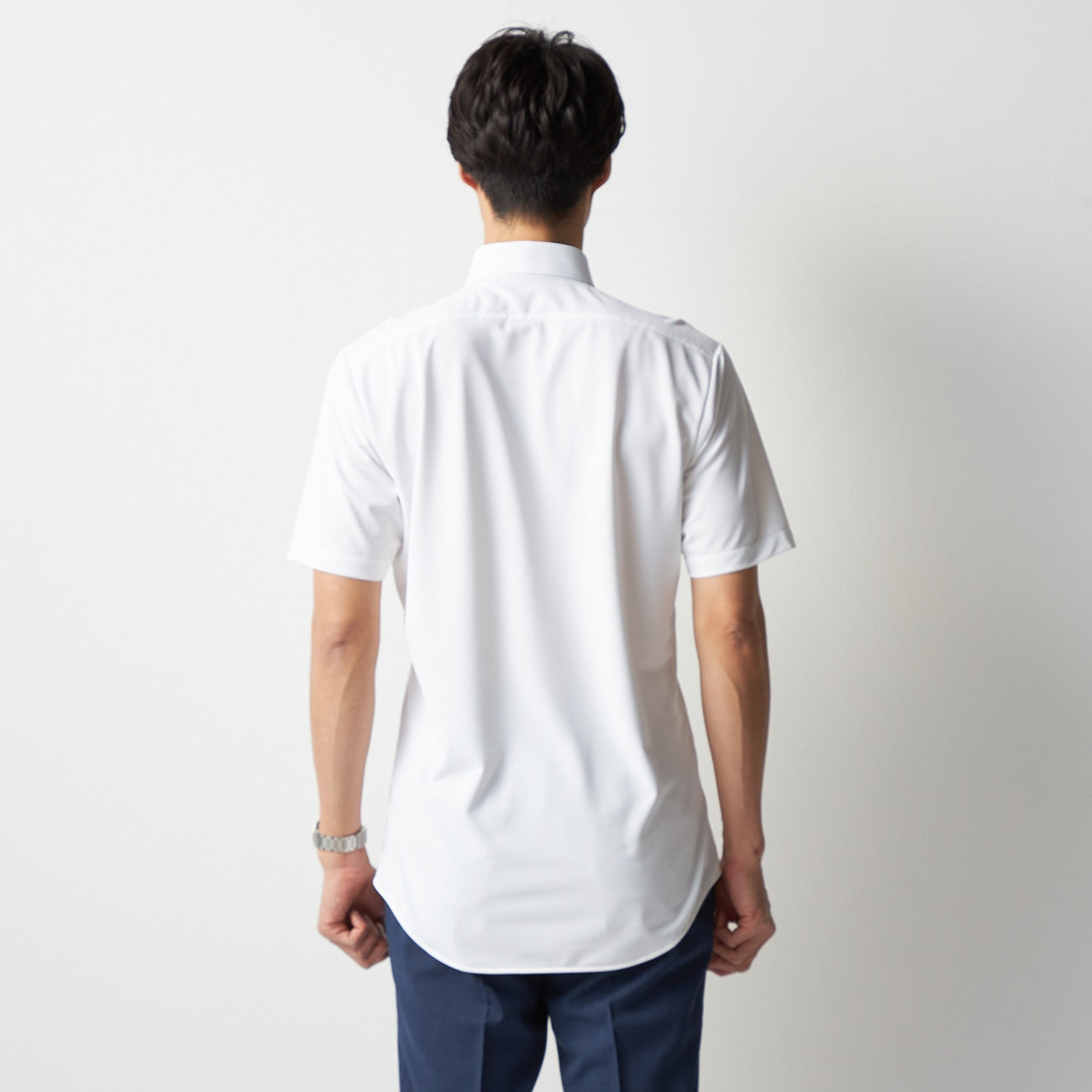 DRYDRY Super Non-iron Short Sleeve Button-down Shirt - White_09