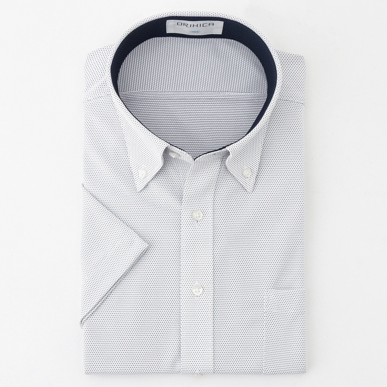 DRYDRY Super Non-iron Short Sleeve Button-down Shirt - Navy_08