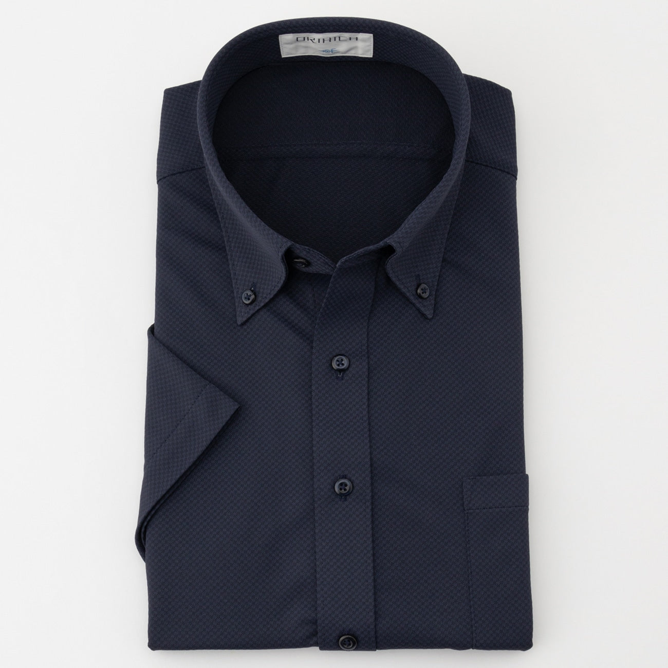 DRYDRY Super Non-iron Short Sleeve Button-down Shirt - Navy_10