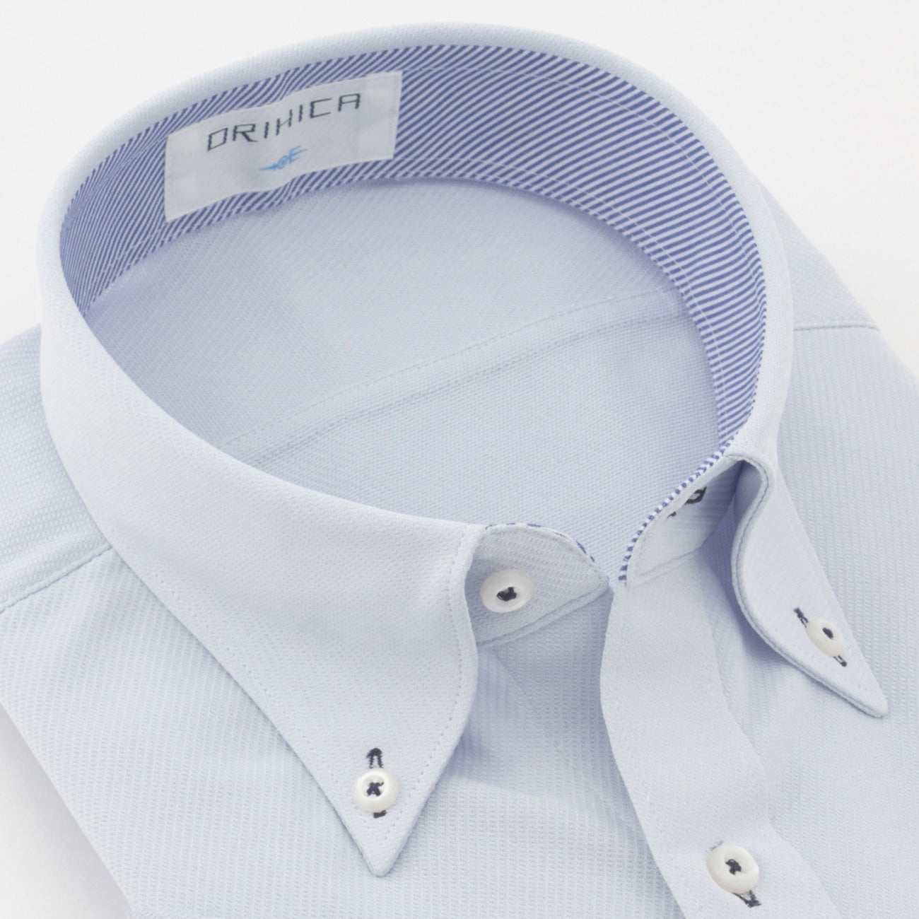 DRYDRY Super Non-iron Short Sleeve Button-down Shirt - Blue_10