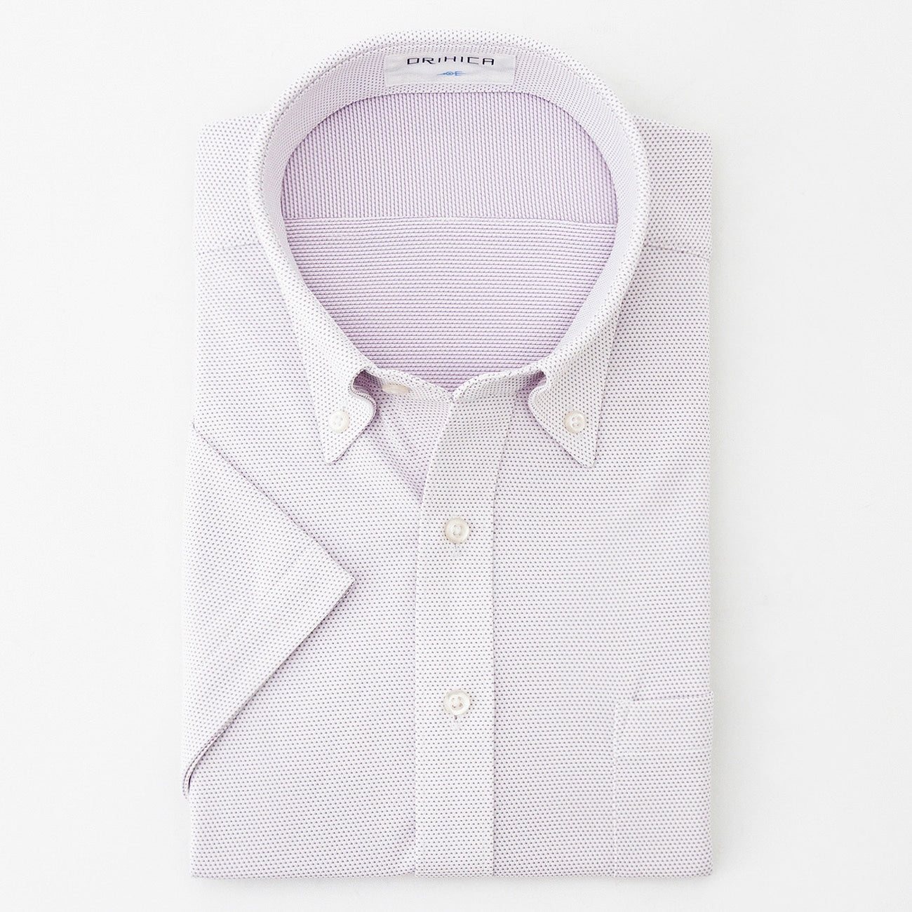 DRYDRY Super Non-iron Short Sleeve Button-down Shirt - Lavender_06